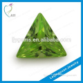 Cheapest Rough Olive Green Triangle HPHT Diamond Cubic Zirconia Stone